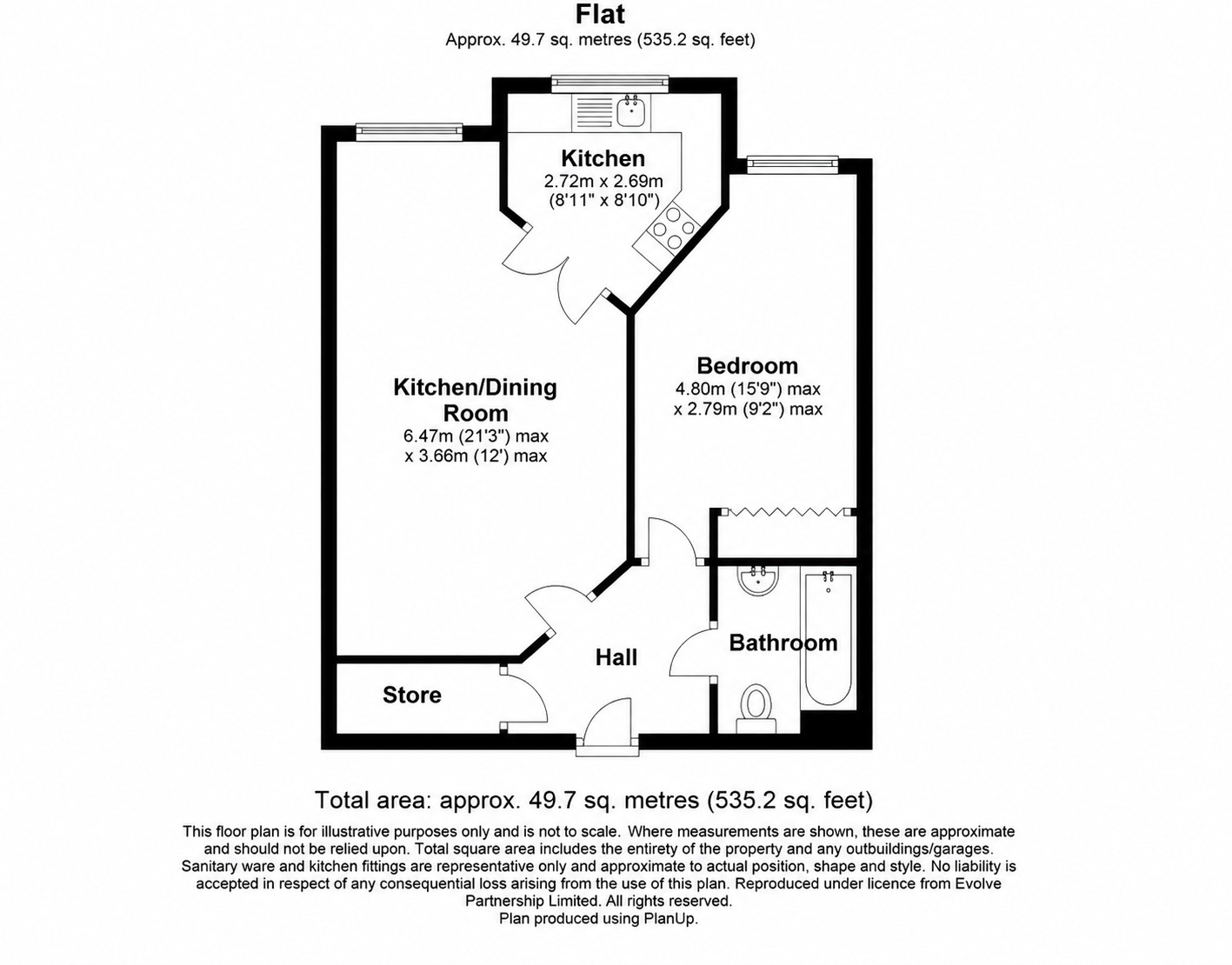 Floorplan of 1 bedroom Flat for sale, Arkle Court, The Holkham, Chester, CH3