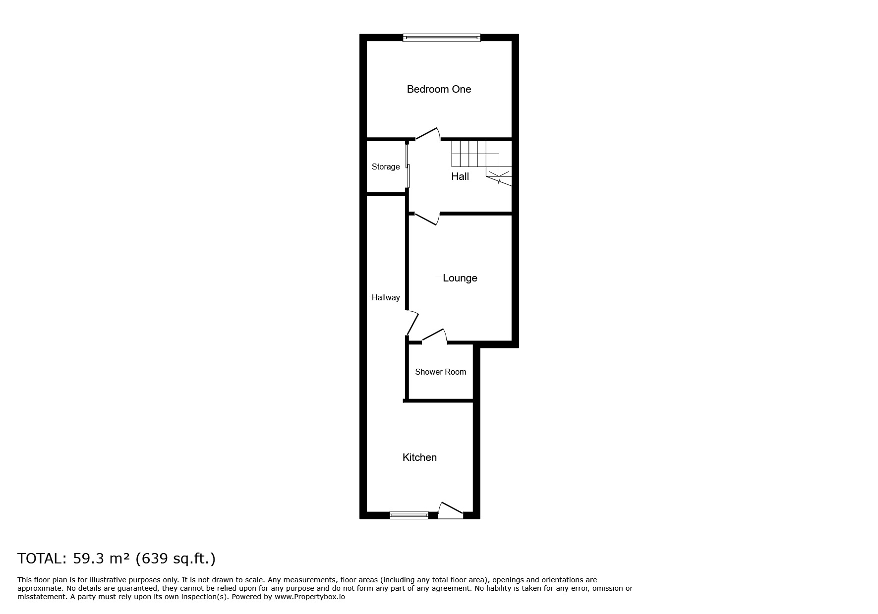 Floorplan of 1 bedroom Flat to rent, Tarvin Road, Boughton, Cheshire, CH3