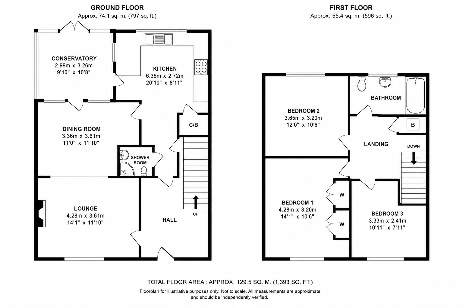 Floorplan of 3 bedroom Semi Detached House for sale, 22 Brunswood Green, Hawarden, Deeside, CH5 3JA