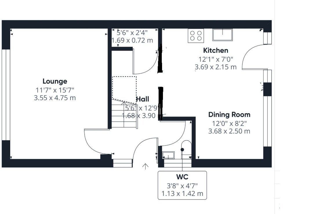 Floorplan of 3 bedroom Semi Detached House for sale, Langport Drive, Vicars Cross, Cheshire, CH3