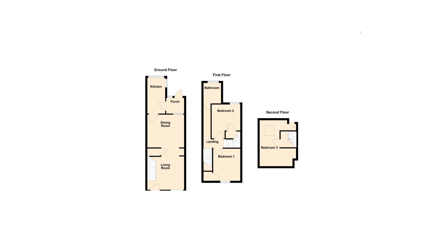 Floorplan of 3 bedroom Mid Terrace House for sale, Churton Street, Chester, Cheshire, CH3