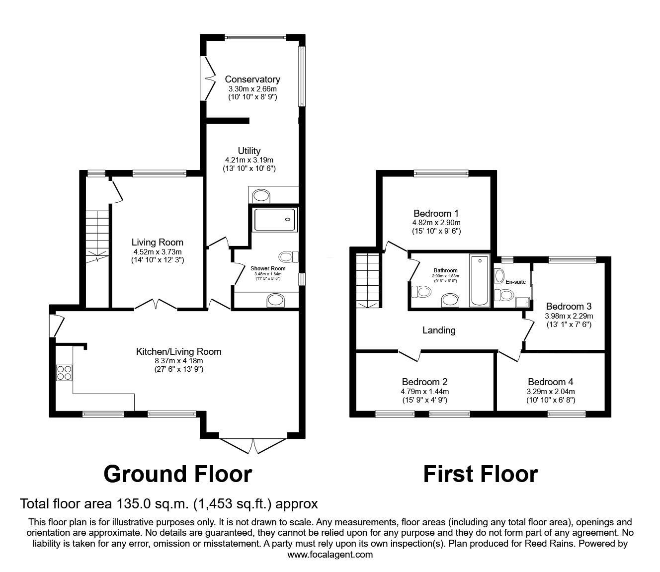 Floorplan of 4 bedroom Detached House for sale, Norristhorpe Lane, West Yorkshire, WF15