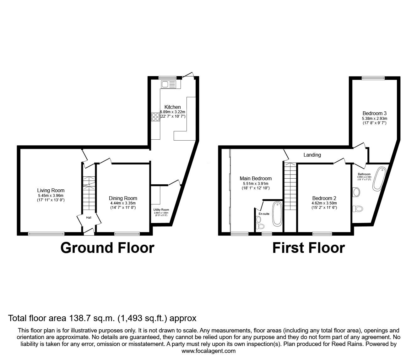Floorplan of 3 bedroom End Terrace House for sale, Halifax Road, Heckmondwike, West Yorkshire, WF16
