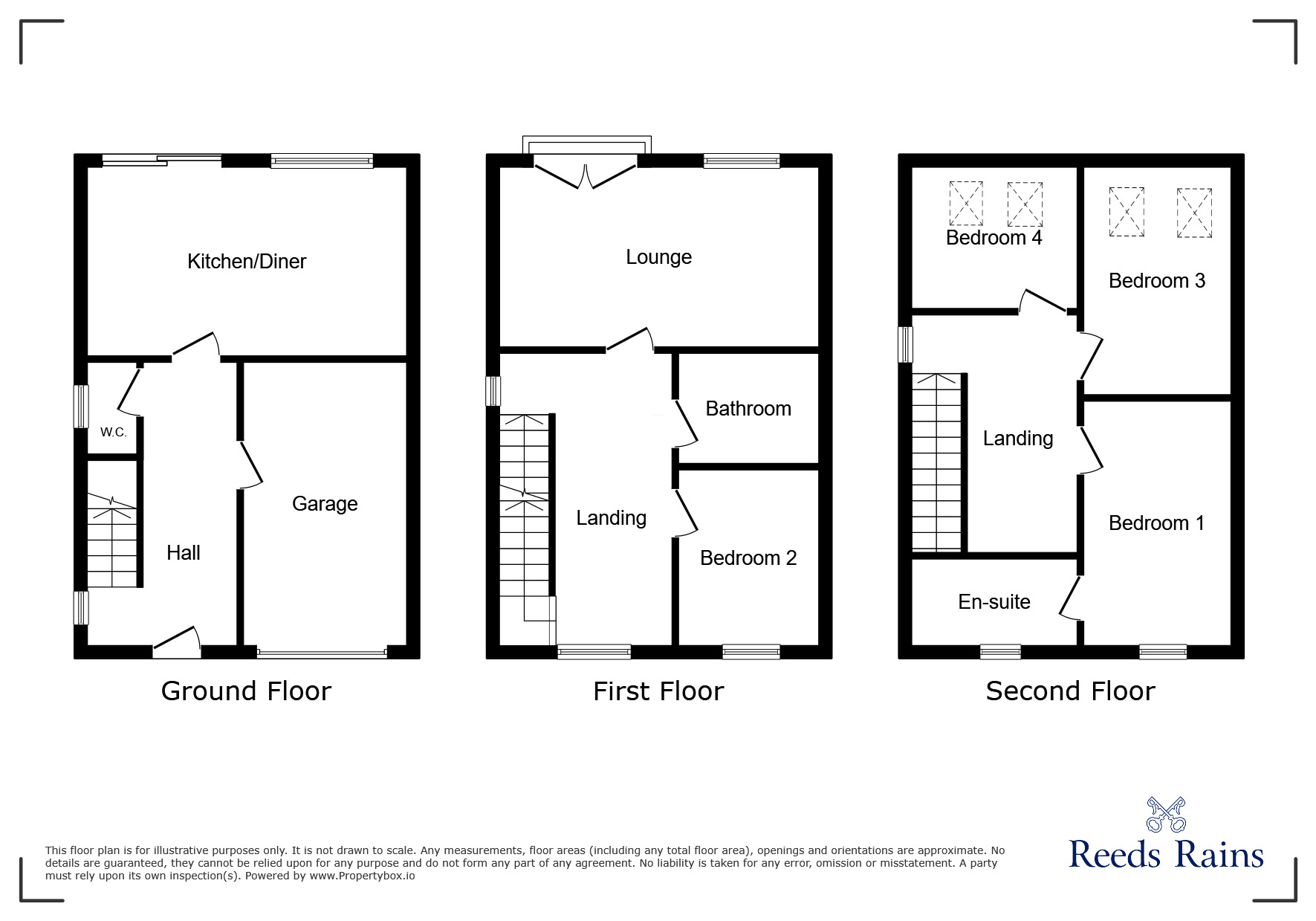 Floorplan of 4 bedroom End Terrace House for sale, Radulf Gardens, Liversedge, West Yorkshire, WF15