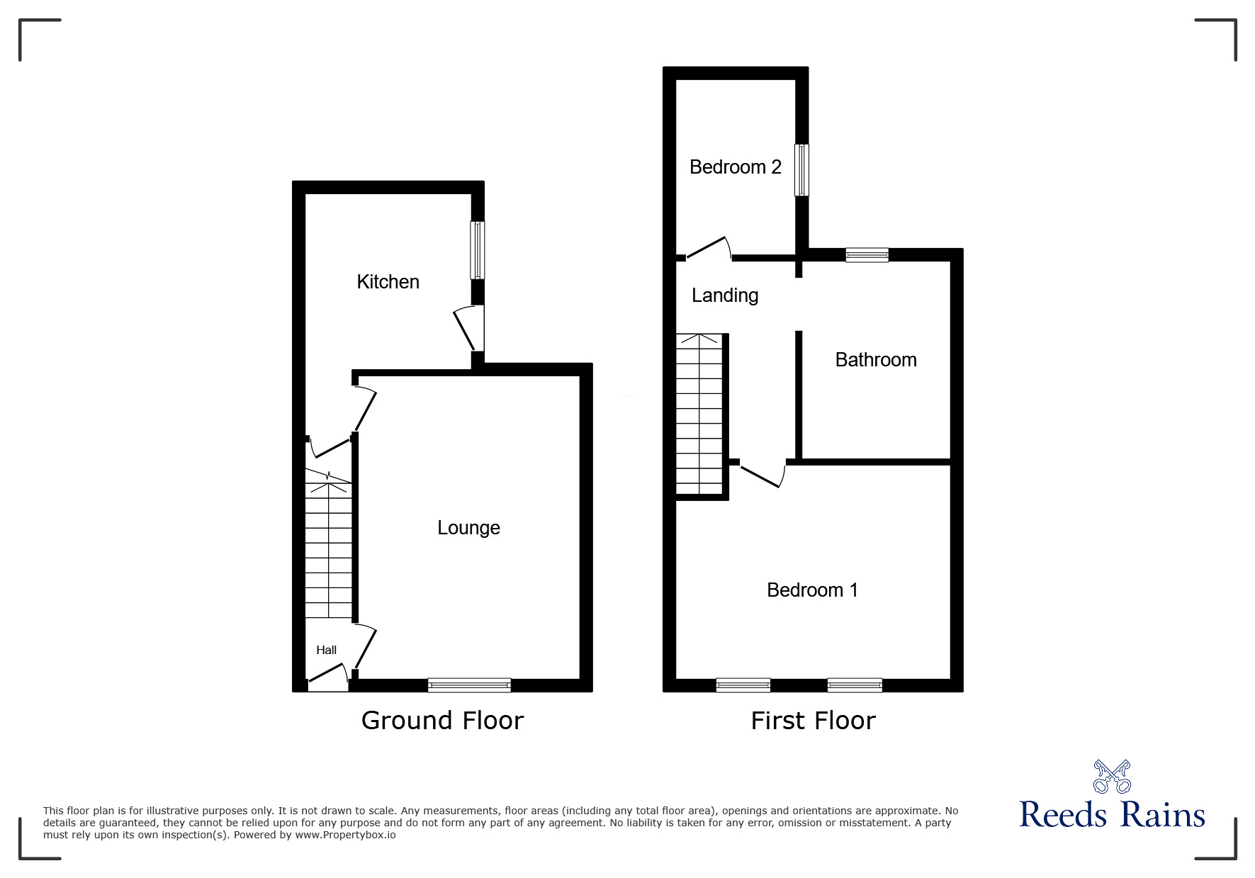 Floorplan of 2 bedroom Semi Detached House for sale, Garden Field, Wyke, West Yorkshire, BD12