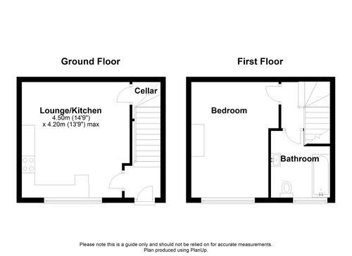 Floorplan of 1 bedroom Mid Terrace House for sale, Whitcliffe Road, Cleckheaton, West Yorkshire, BD19