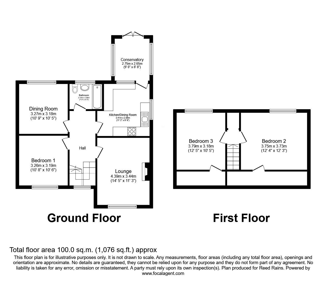 Floorplan of 3 bedroom Detached Bungalow for sale, Woodlands Avenue, Gomersal, West Yorkshire, BD19
