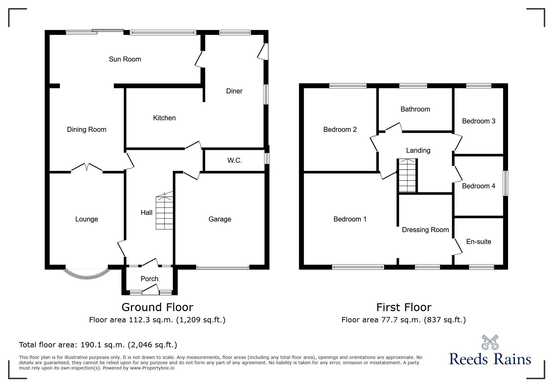 Floorplan of 4 bedroom Detached House for sale, Highlands, Liversedge, West Yorkshire, WF15