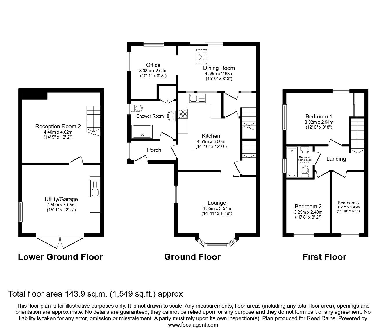 Floorplan of 4 bedroom Semi Detached House for sale, Colden Close, Hebden Bridge, HX7