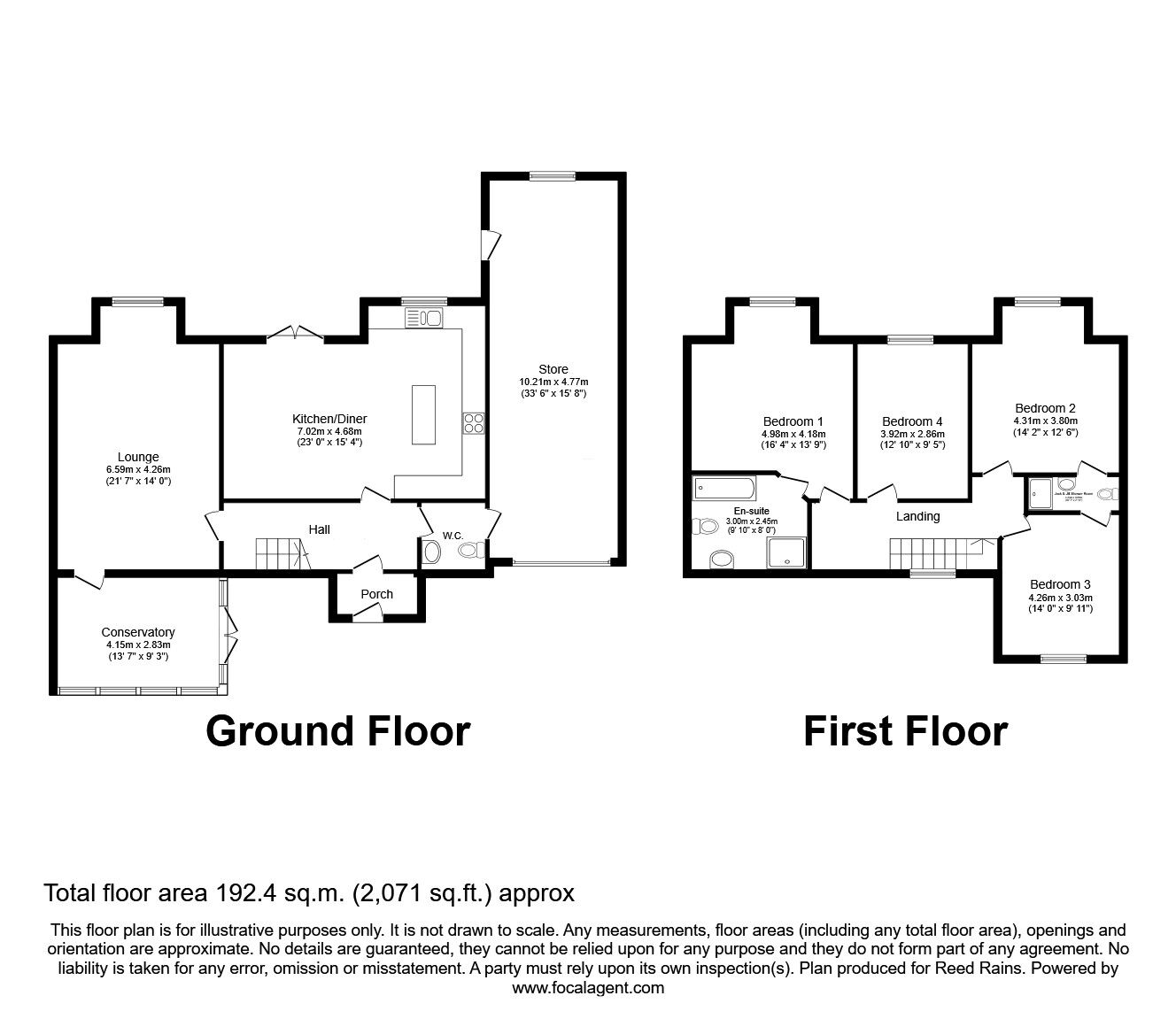 Floorplan of 4 bedroom Detached House for sale, Tong Moor Side, Birkenshaw, West Yorkshire, BD11