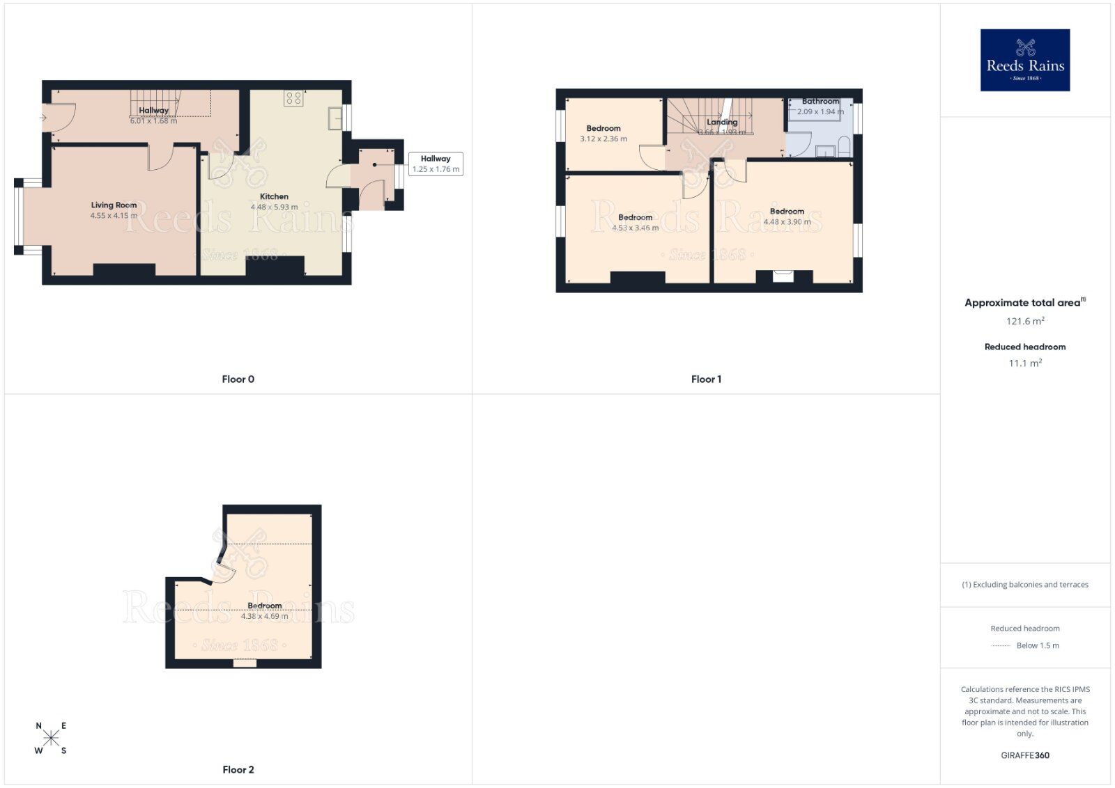Floorplan of 4 bedroom Mid Terrace House for sale, Grange Road, Cleckheaton, West Yorkshire, BD19