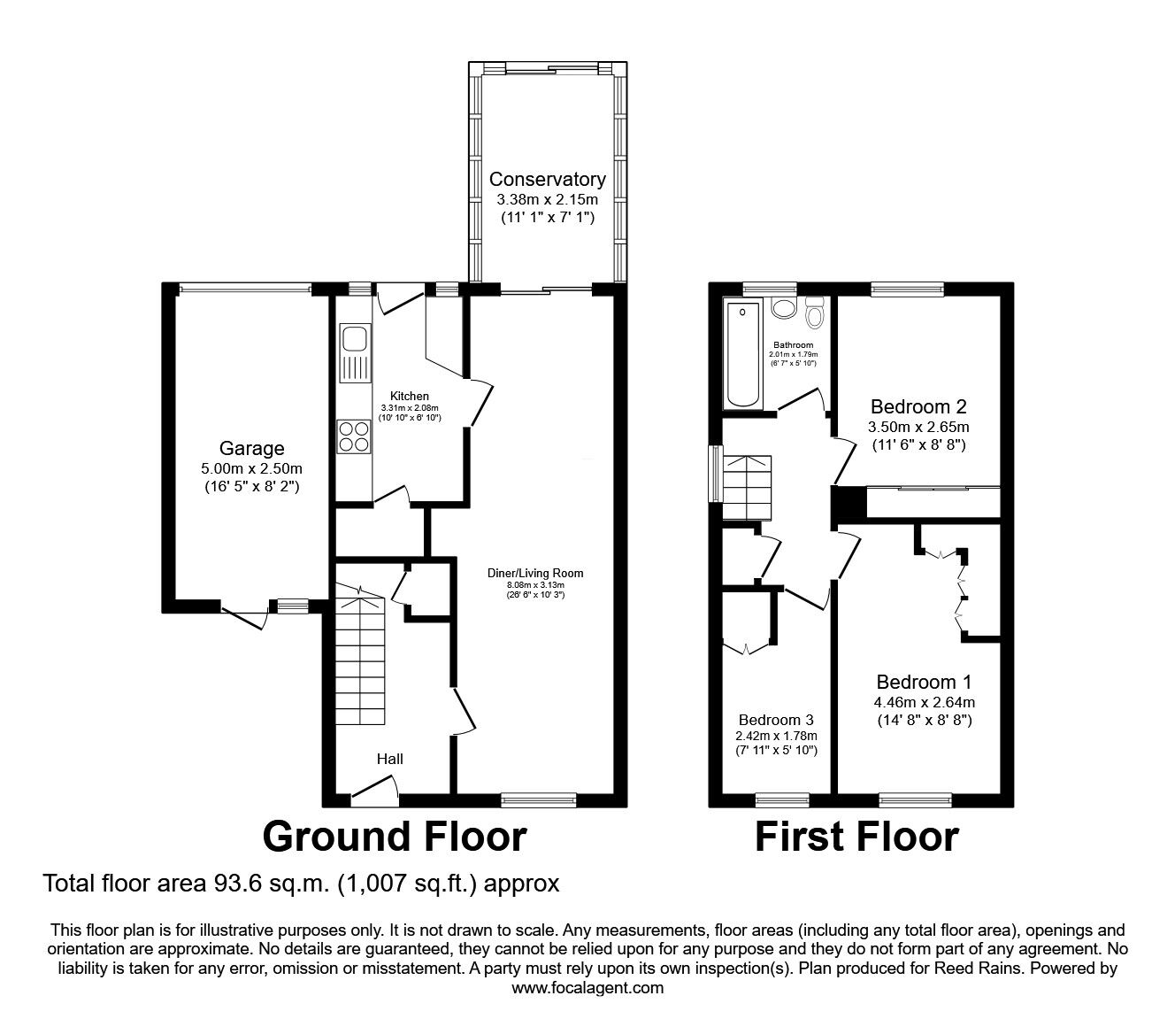 Floorplan of 3 bedroom Link Detached House for sale, Dewsbury Road, Gomersal, West Yorkshire, BD19