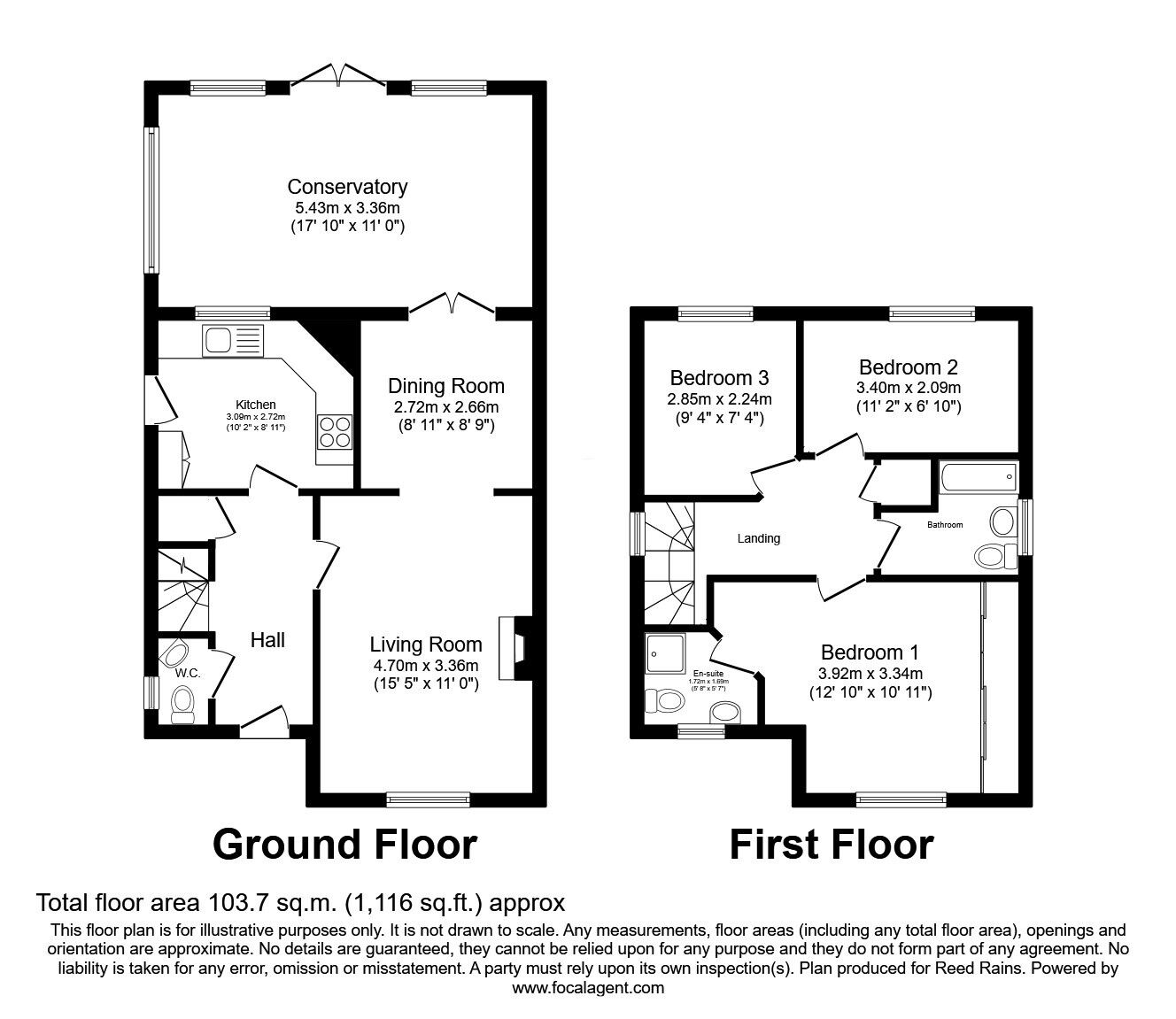 Floorplan of 3 bedroom Detached House for sale, Spinners Way, Scholes, West Yorkshire, BD19