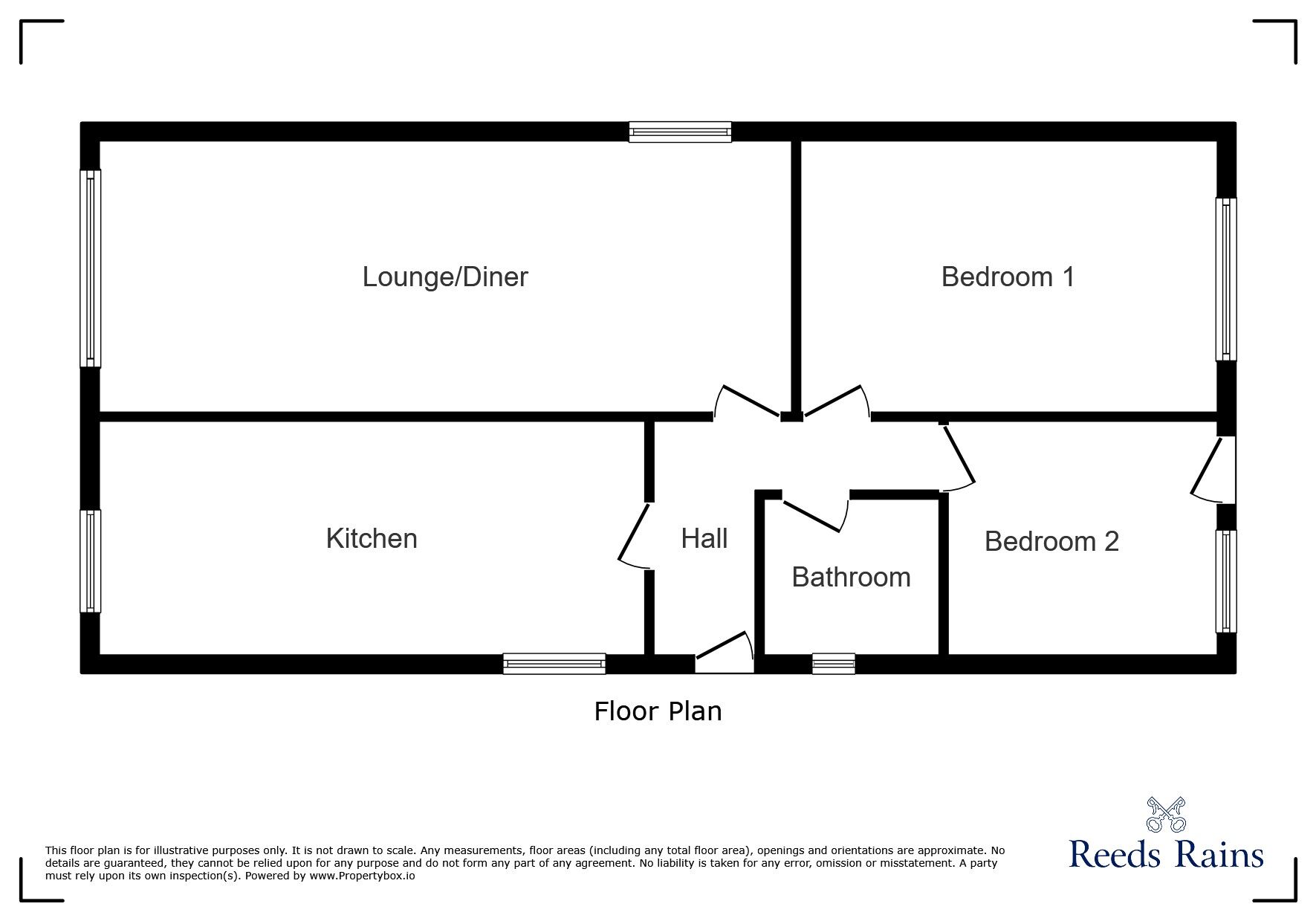 Floorplan of 2 bedroom Detached Bungalow for sale, Cawley Lane, Heckmondwike, West Yorkshire, WF16