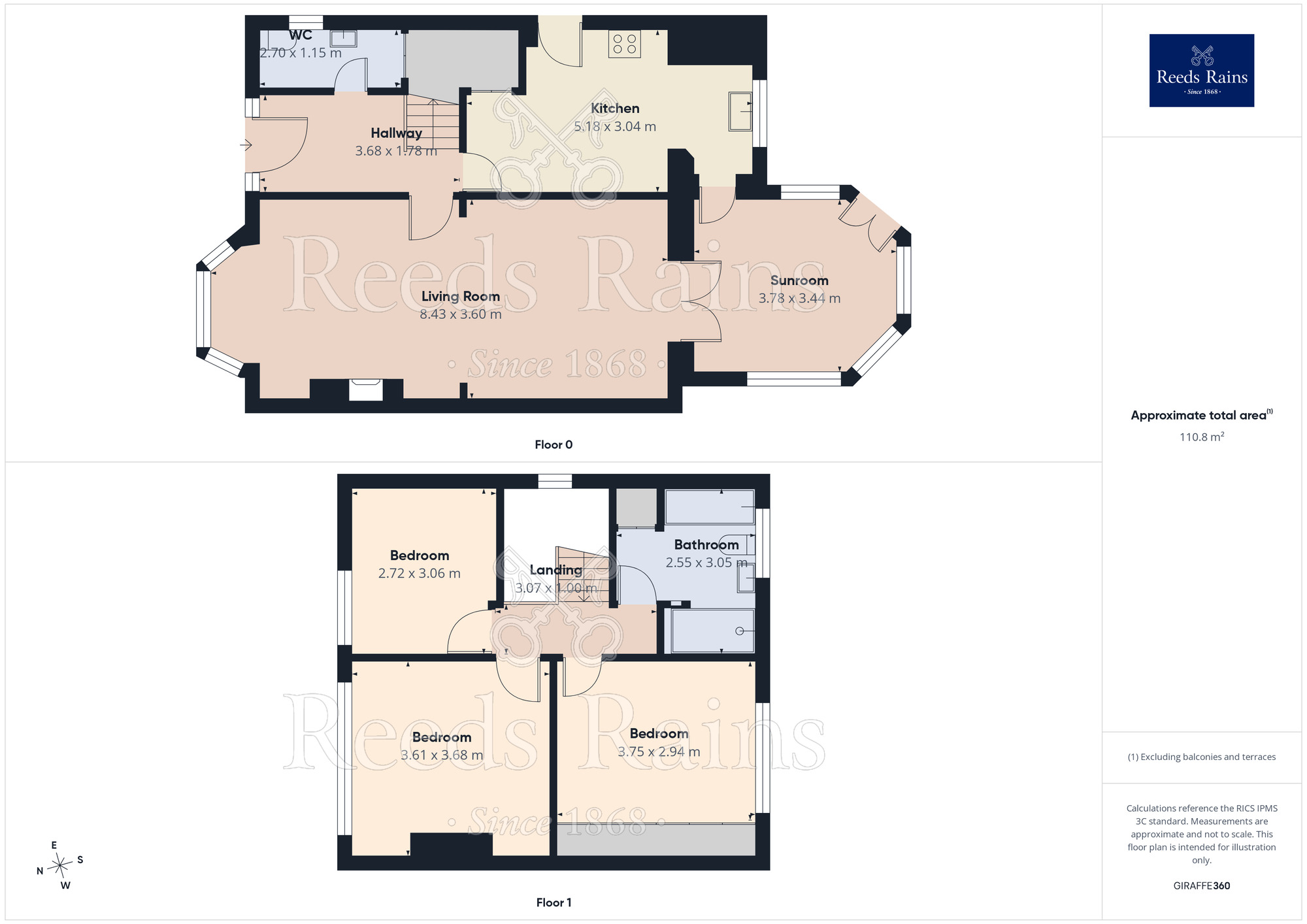 Floorplan of 3 bedroom Detached House for sale, Whitechapel Road, Scholes, West Yorkshire, BD19