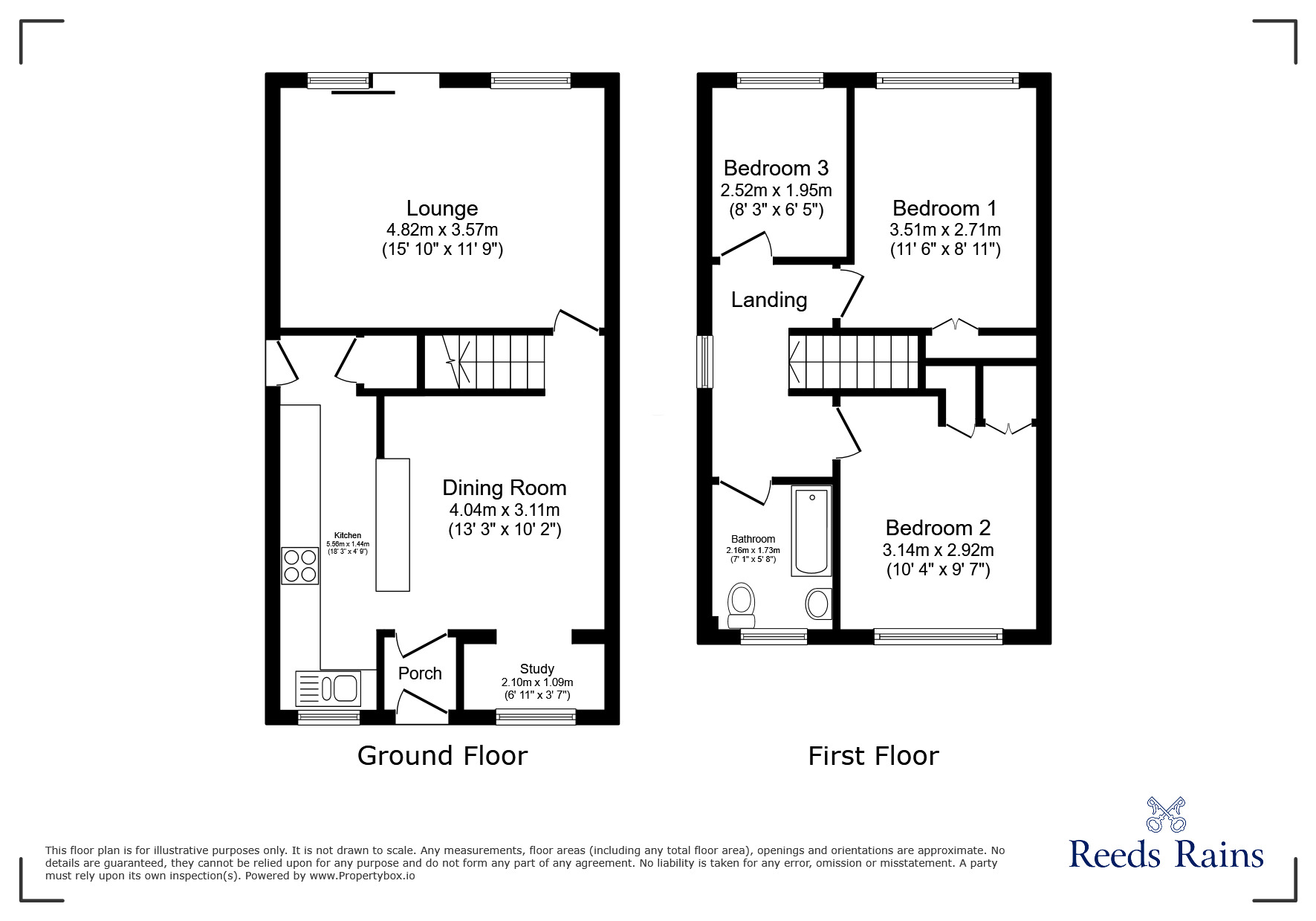 Floorplan of 3 bedroom Detached House for sale, Bradford Road, Cleckheaton, West Yorkshire, BD19