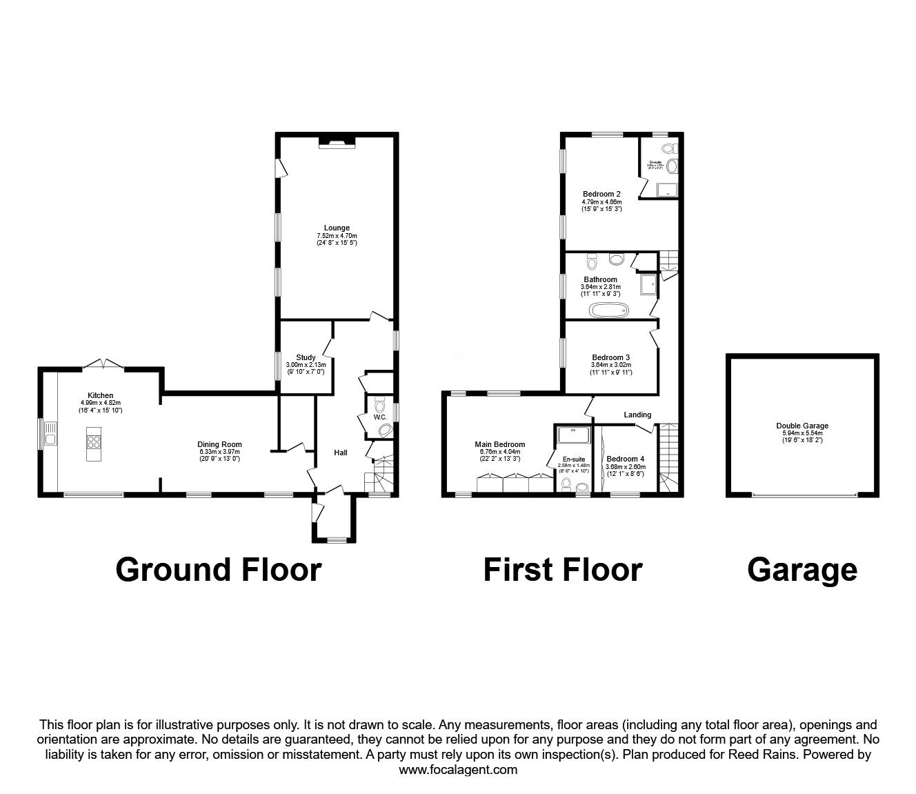 Floorplan of 4 bedroom Detached House for sale, Littlethorpe Hill, Hartshead, West Yorkshire, WF15