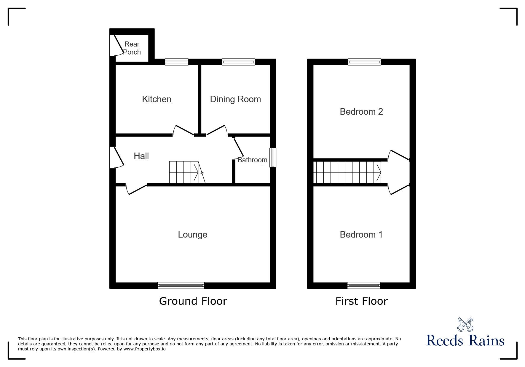 Floorplan of 2 bedroom Detached House for sale, Hightown View, Liversedge, West Yorkshire, WF15