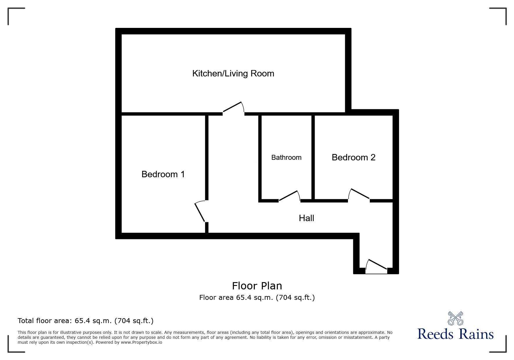 Floorplan of 2 bedroom  Flat for sale, Back Lane, Heckmondwike, West Yorkshire, WF16