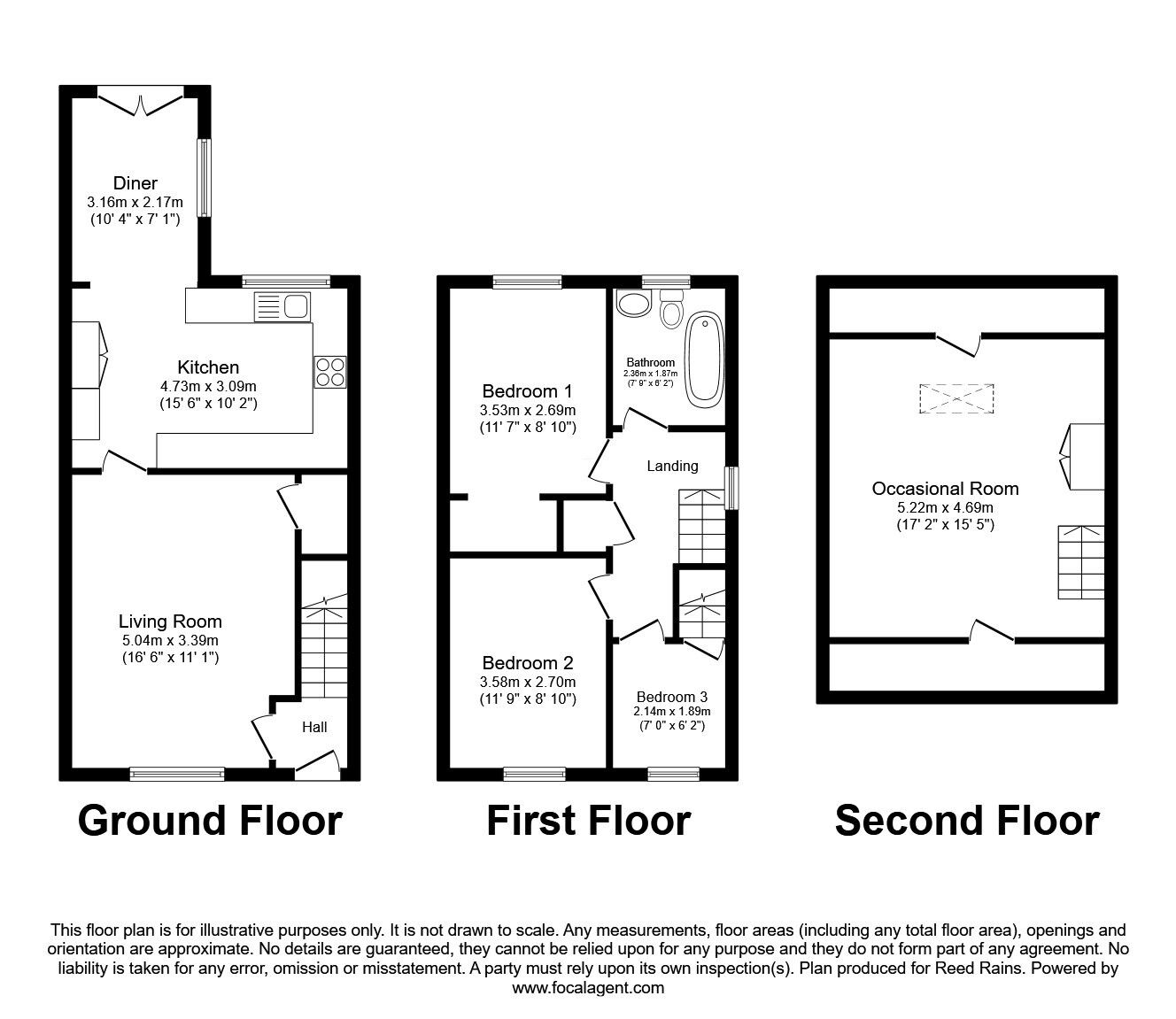 Floorplan of 3 bedroom Semi Detached House for sale, Woodrow Drive, Low Moor, West Yorkshire, BD12