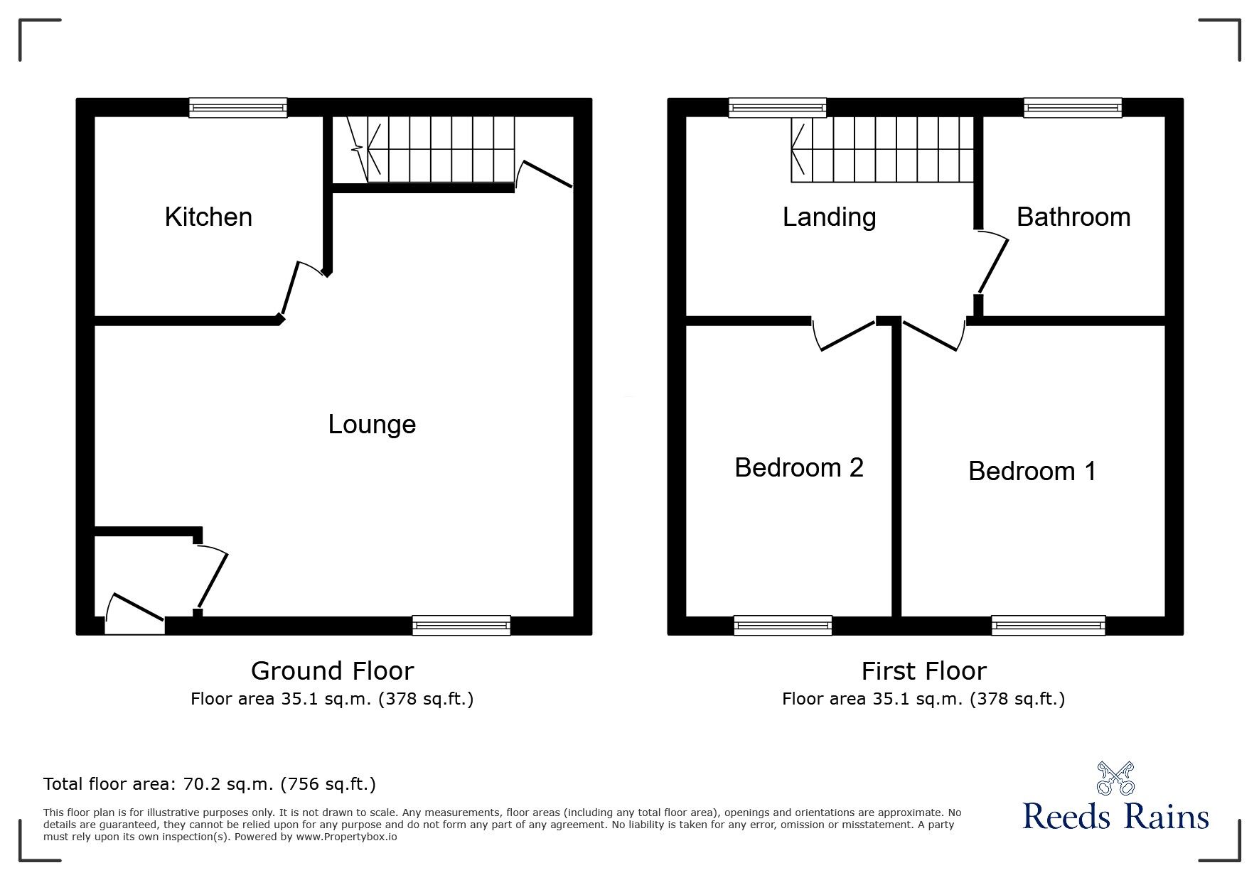 Floorplan of 2 bedroom Mid Terrace House for sale, Albert Terrace, Wyke, West Yorkshire, BD12