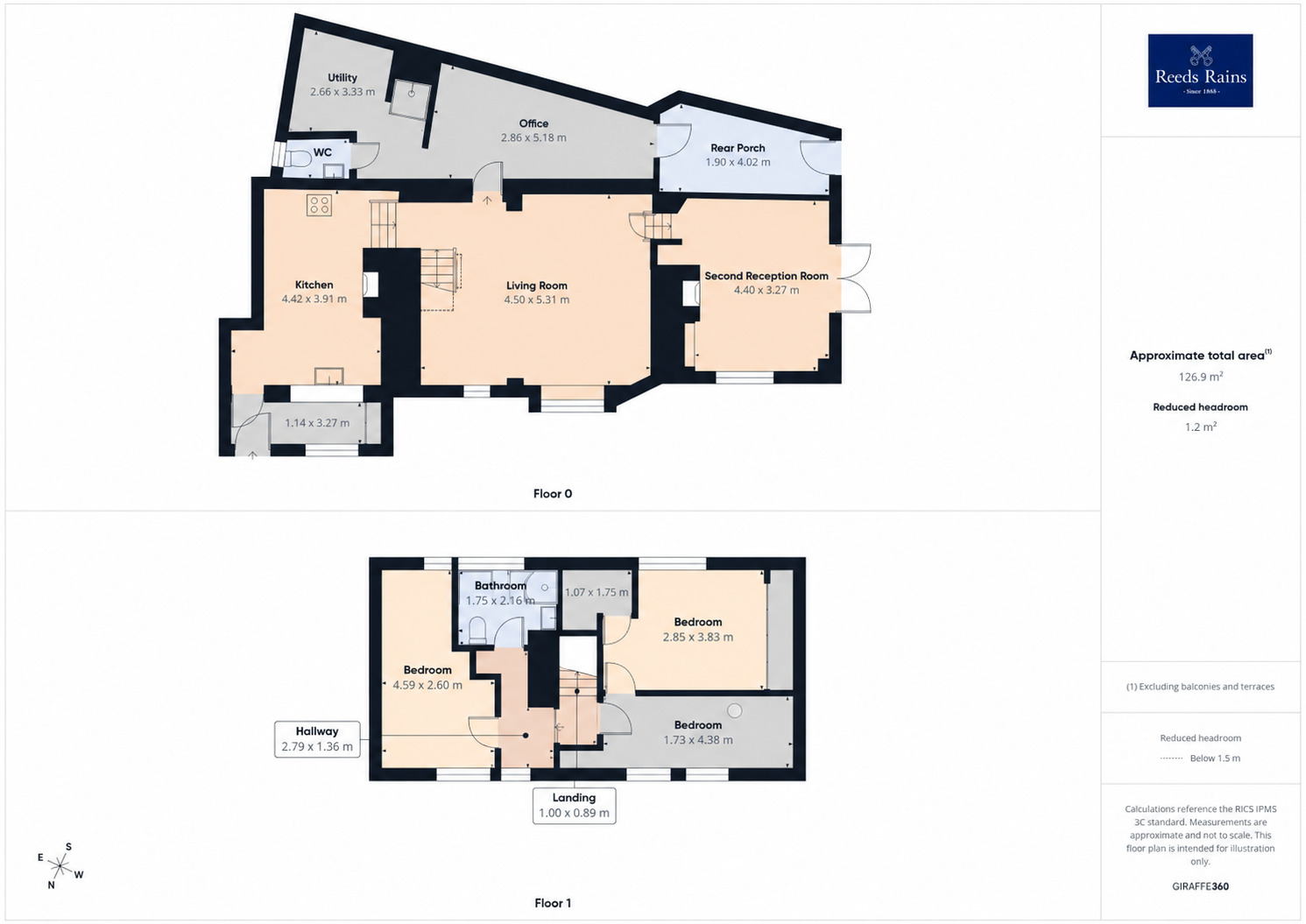 Floorplan of 3 bedroom Semi Detached House for sale, Bradford Road, Cleckheaton, West Yorkshire, BD19