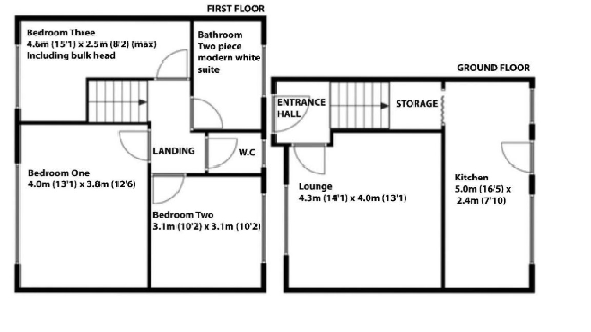 Floorplan of 3 bedroom Mid Terrace House for sale, Bradford Road, Liversedge, West Yorkshire, WF15