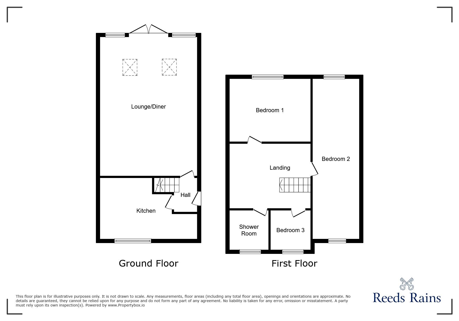 Floorplan of 3 bedroom Semi Detached House for sale, Penn Drive, Liversedge, West Yorkshire, WF15