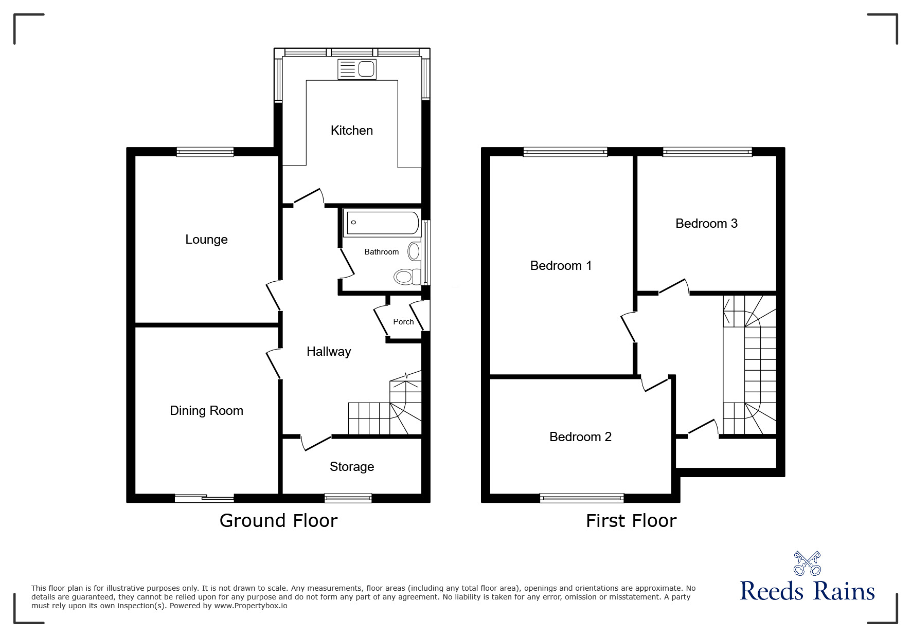 Floorplan of 3 bedroom Semi Detached House for sale, Park House Walk, Low Moor, West Yorkshire, BD12