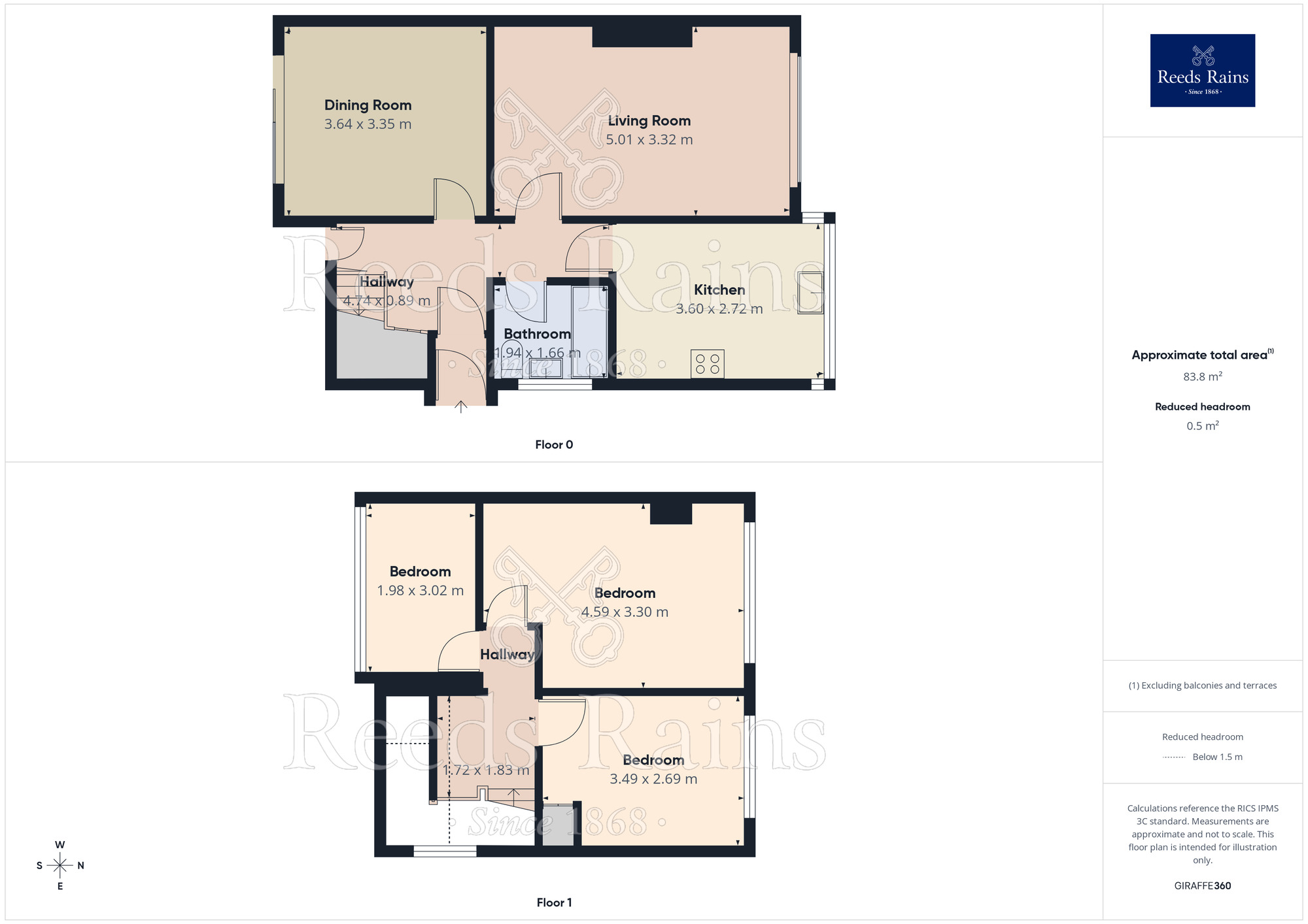 Floorplan of 3 bedroom Semi Detached House for sale, Park House Walk, Low Moor, West Yorkshire, BD12