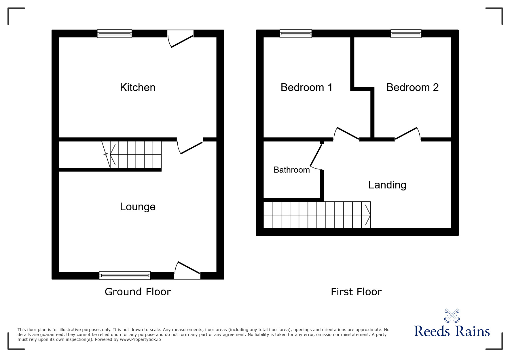 Floorplan of 2 bedroom Mid Terrace House for sale, Springfield Terrace, Liversedge, West Yorkshire, WF15