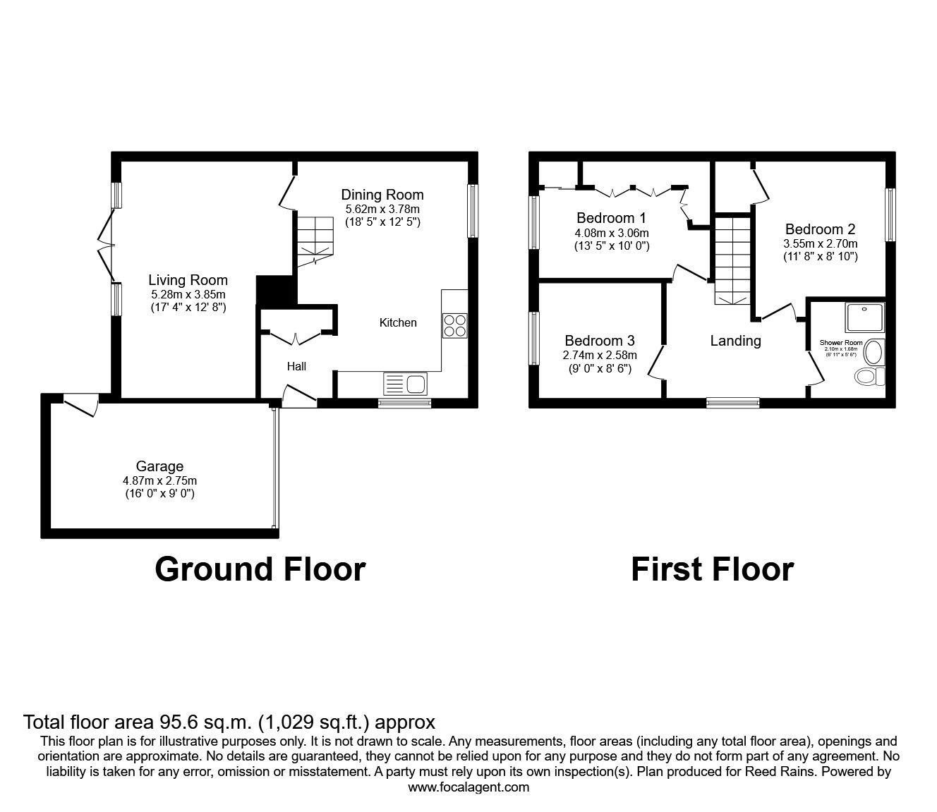 Floorplan of 3 bedroom Semi Detached House for sale, Ashley Close, Gomersal, West Yorkshire, BD19