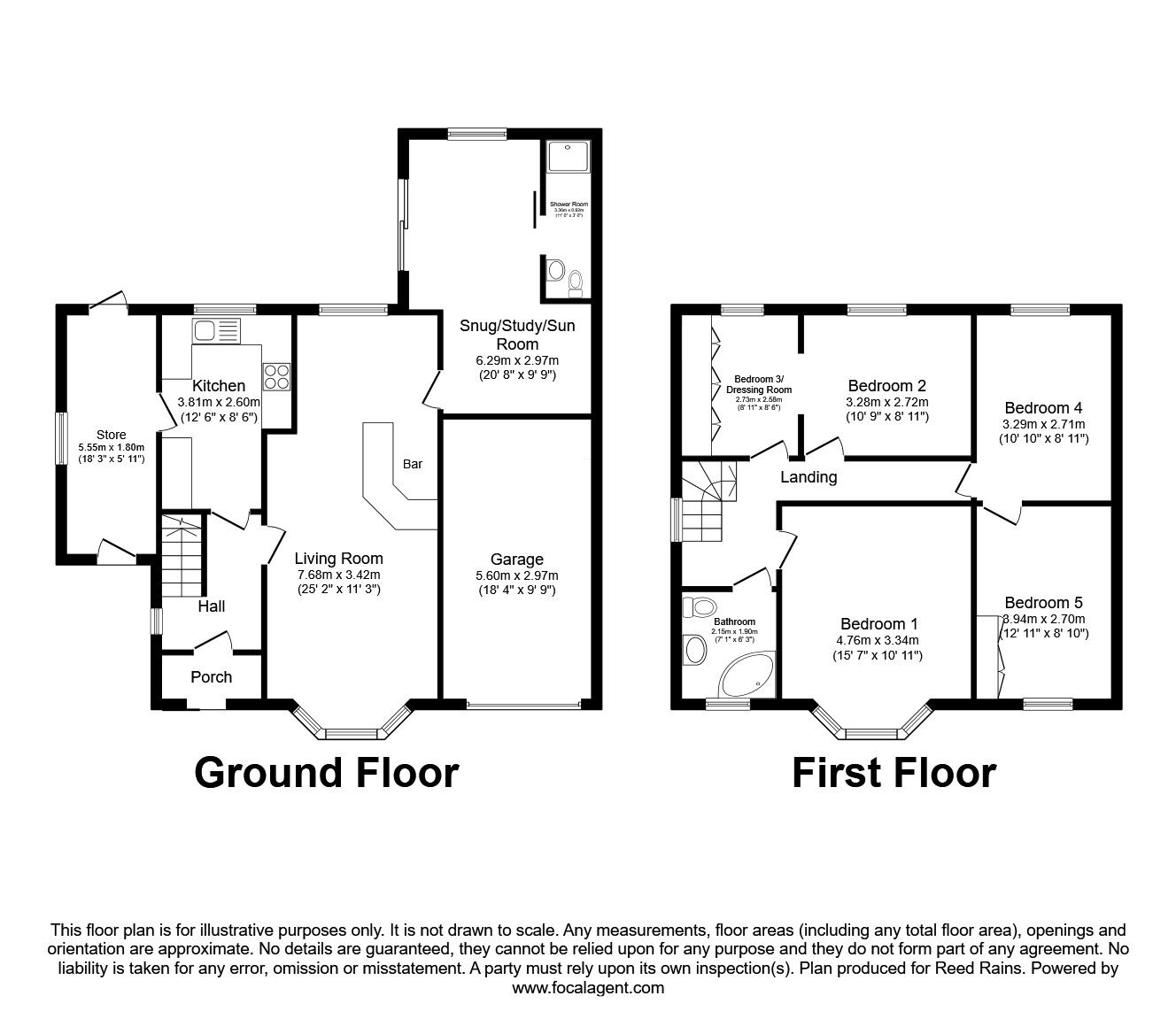 Floorplan of 4 bedroom Detached House for sale, Fall Lane, Hartshead, West Yorkshire, WF15