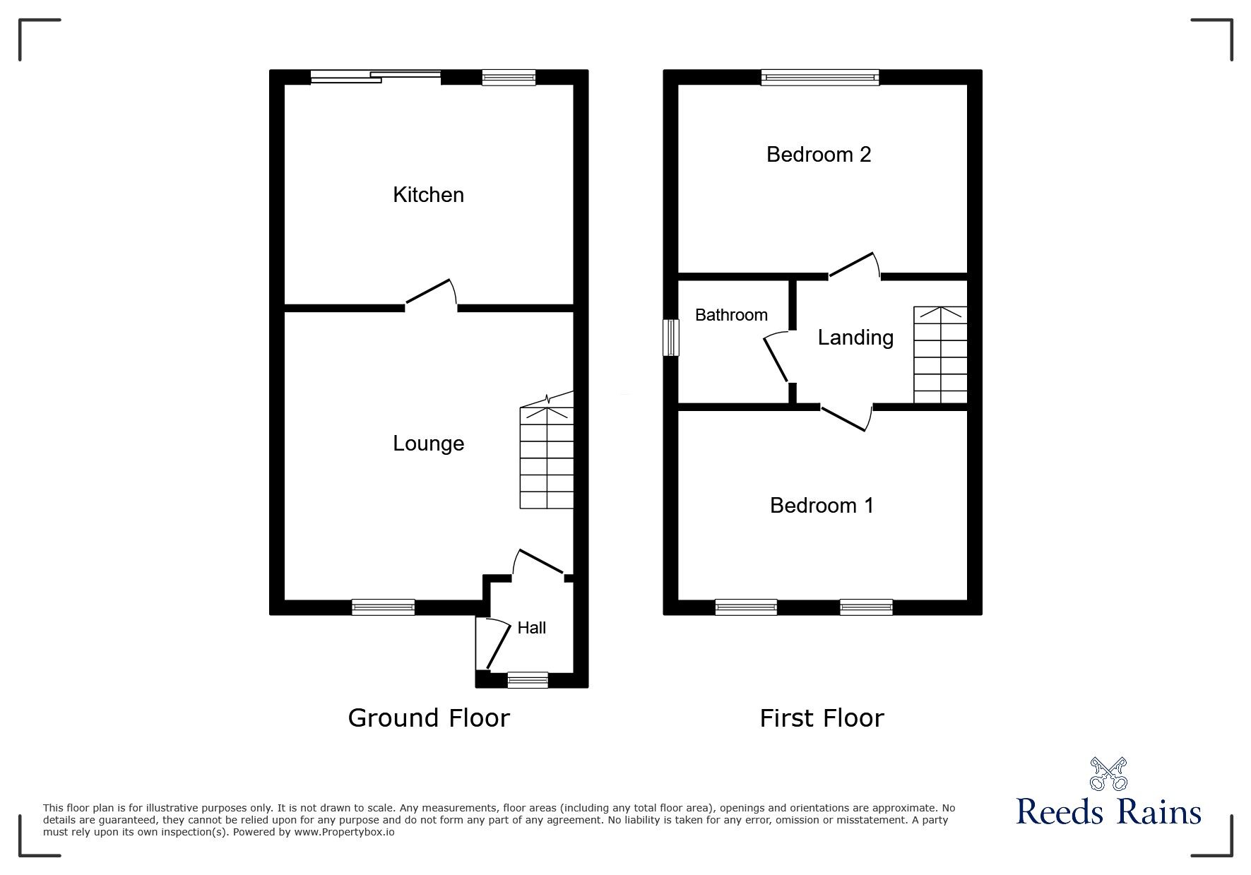 Floorplan of 2 bedroom Semi Detached House for sale, Marsland Court, Hunsworth, Cleckheaton, BD19