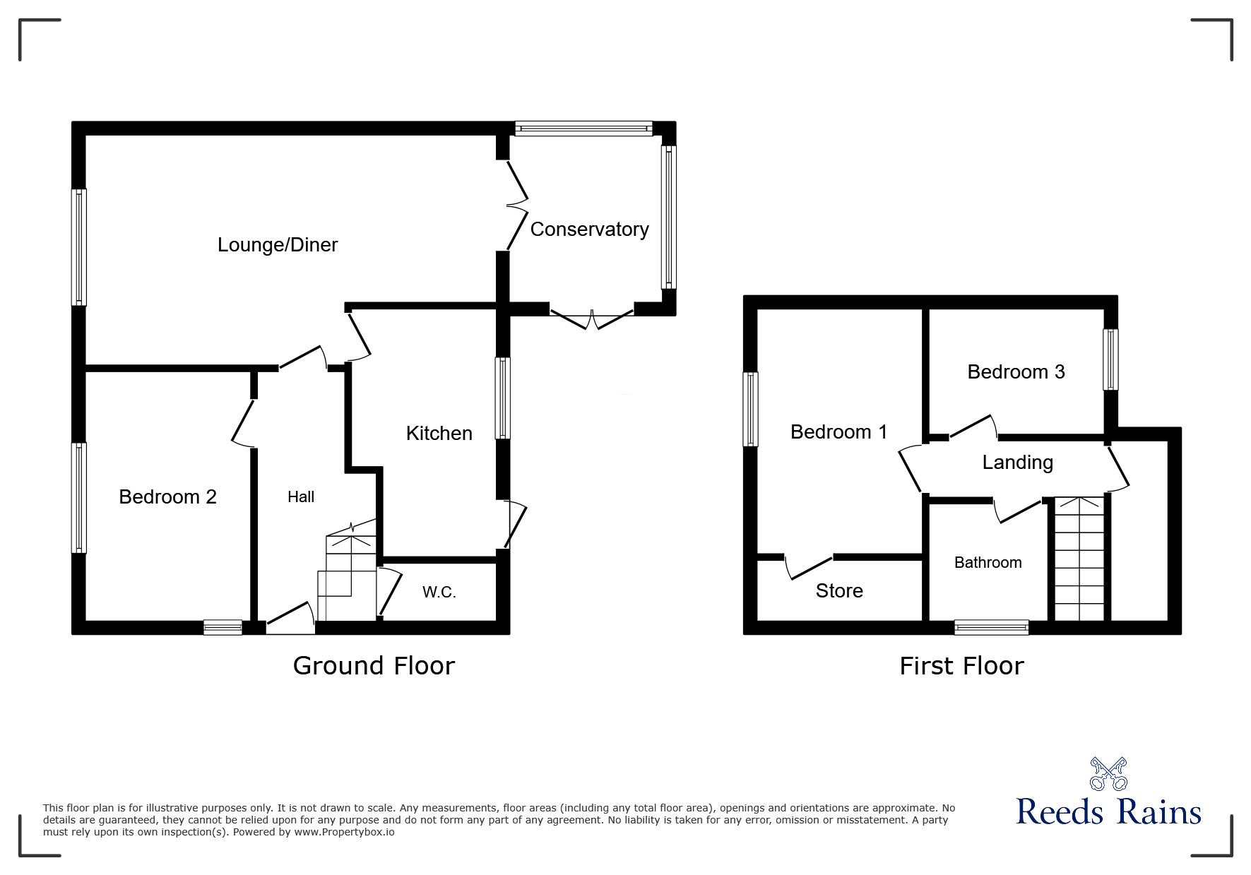 Floorplan of 3 bedroom Semi Detached Bungalow for sale, Swincliffe Crescent, Gomersal, West Yorkshire, BD19