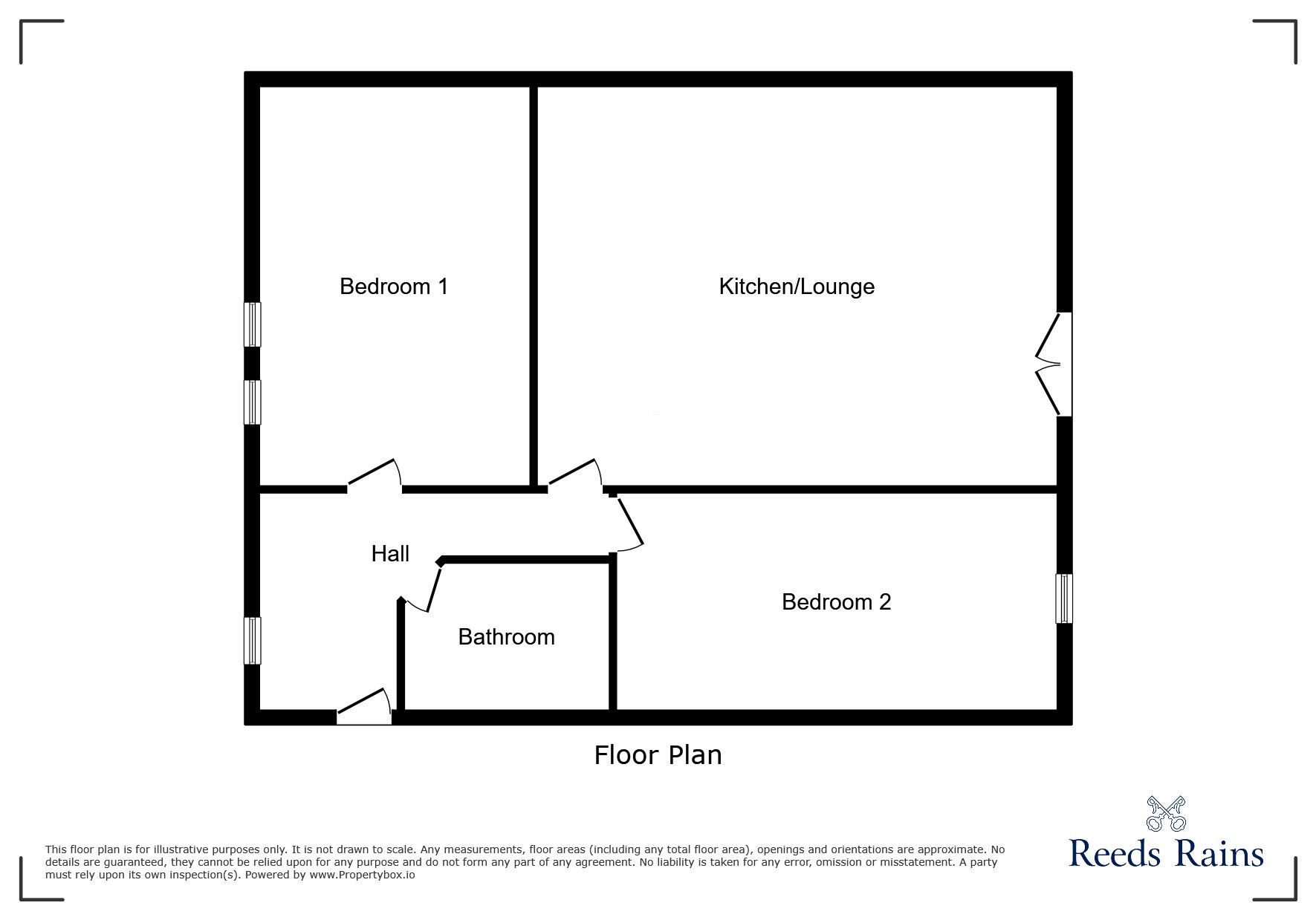 Floorplan of 2 bedroom Flat for sale, Back Lane, Heckmondwike, West Yorkshire, WF16