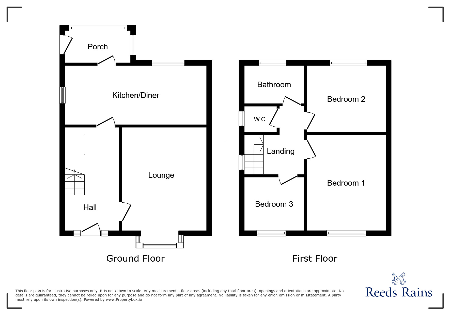 Floorplan of 3 bedroom Semi Detached House for sale, Lincoln Avenue, Liversedge, West Yorkshire, WF15