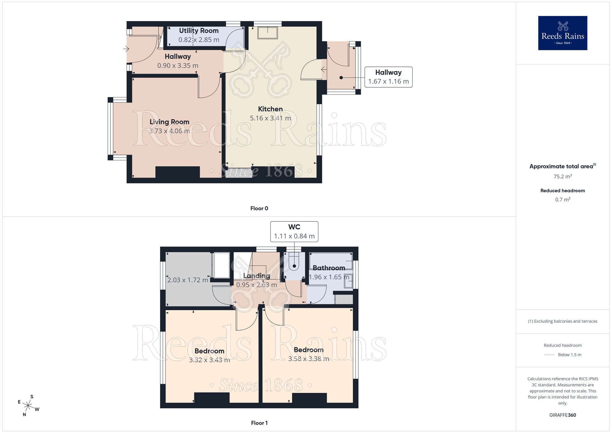 Floorplan of 3 bedroom Semi Detached House for sale, Lincoln Avenue, Liversedge, West Yorkshire, WF15