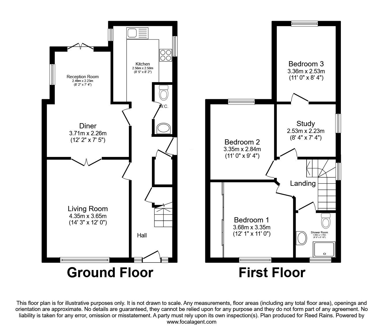 Floorplan of 3 bedroom Semi Detached House for sale, Holme Lane, Bradford, West Yorkshire, BD4