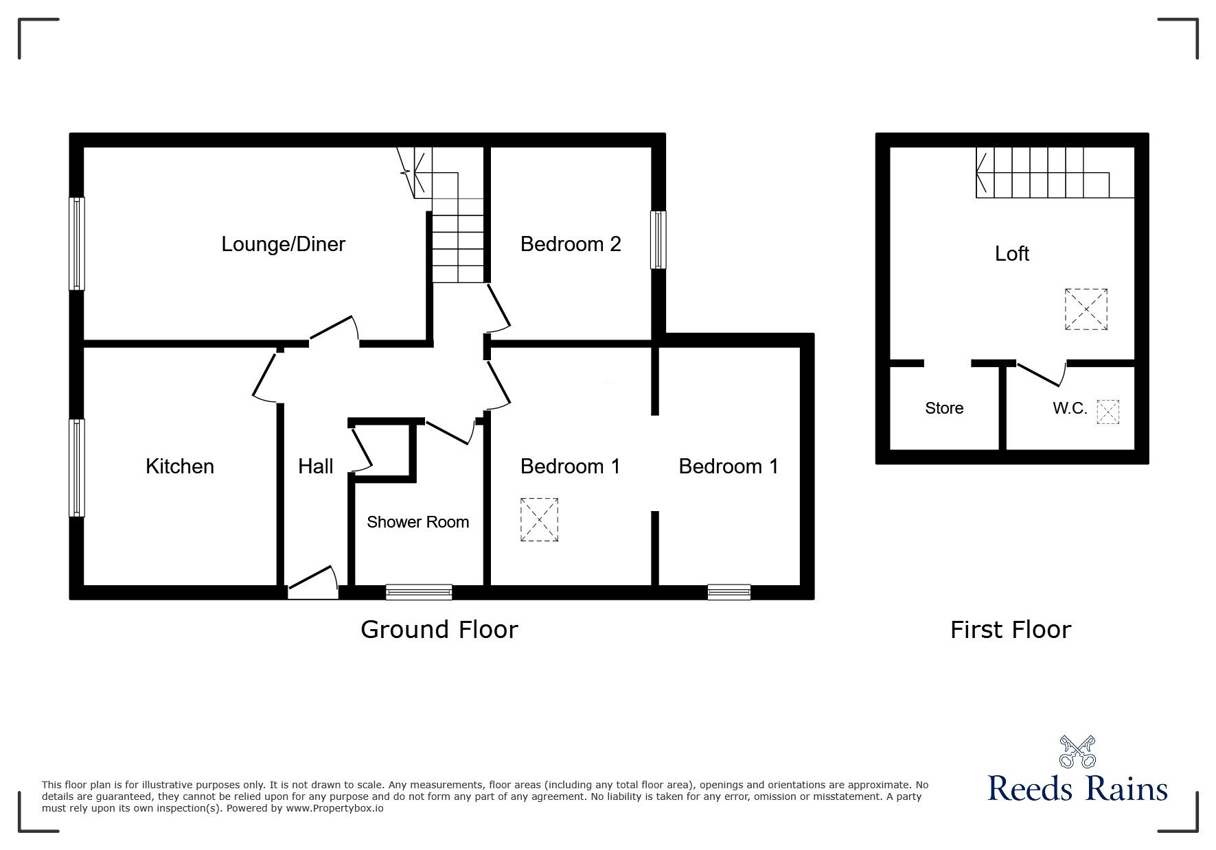 Floorplan of 2 bedroom Semi Detached Bungalow for sale, Cawley Lane, Heckmondwike, WF16