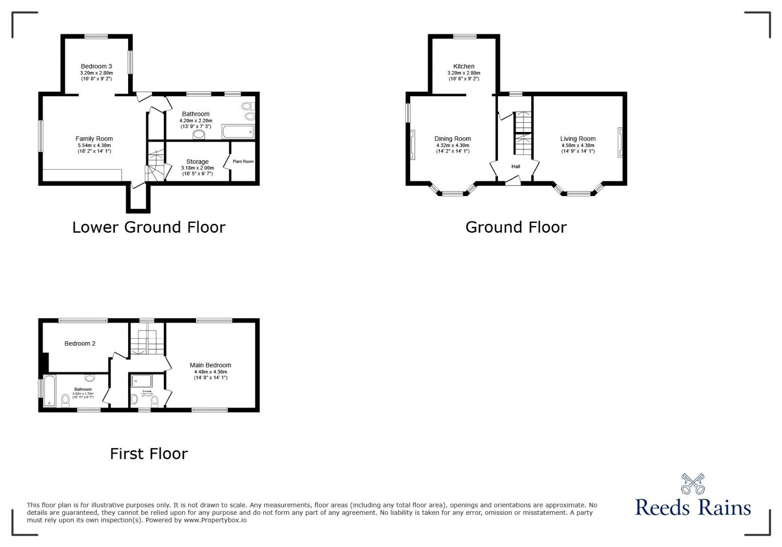 Floorplan of 3 bedroom Detached House for sale, Low Lane, Birstall, West Yorkshire, WF17