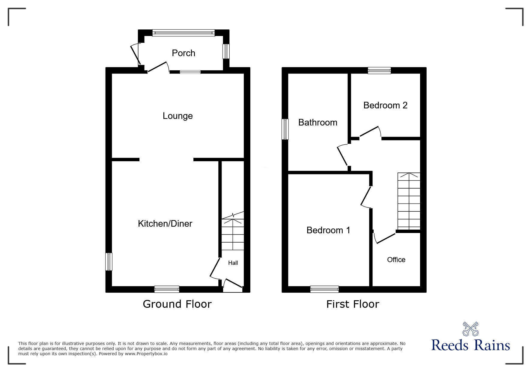 Floorplan of 2 bedroom Semi Detached House for sale, Walkley Lane, Heckmondwike, West Yorkshire, WF16