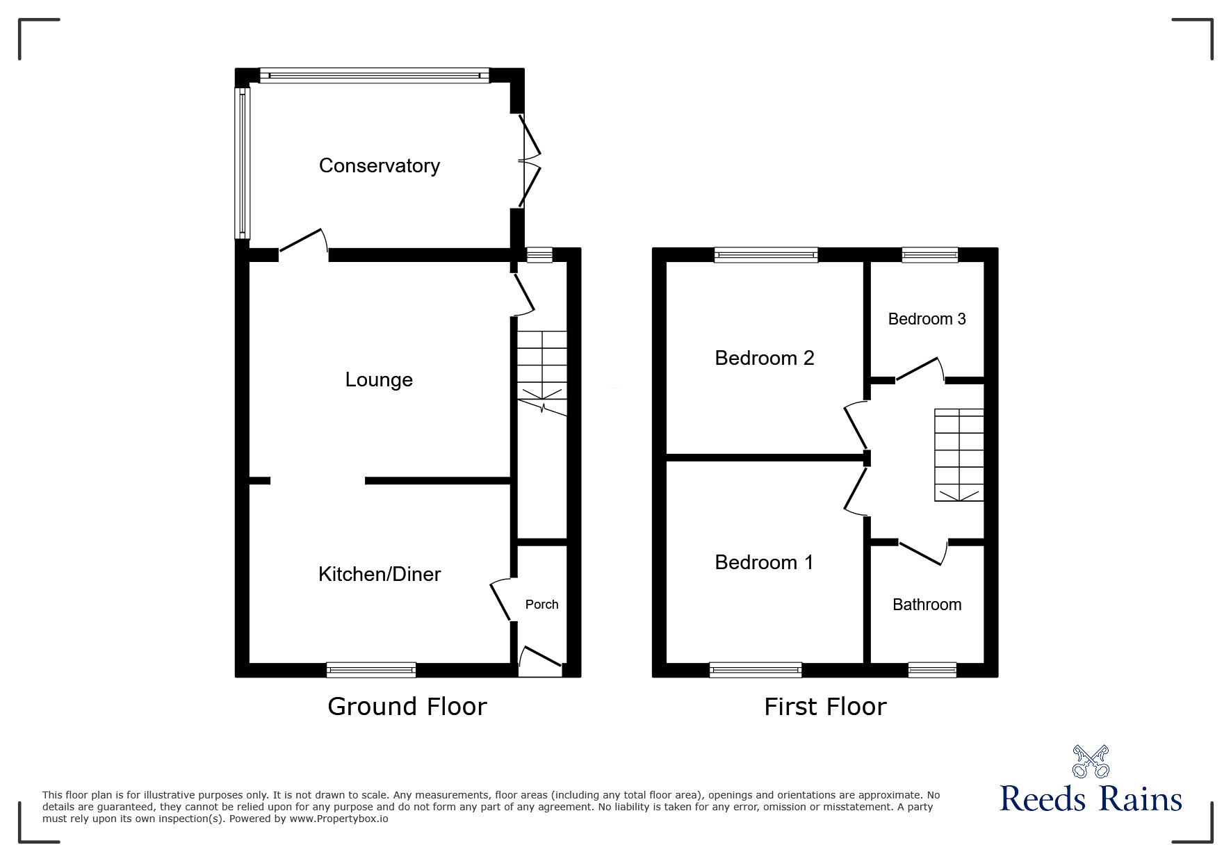 Floorplan of 3 bedroom End Terrace House for sale, Durlston Terrace, Wyke, West Yorkshire, BD12