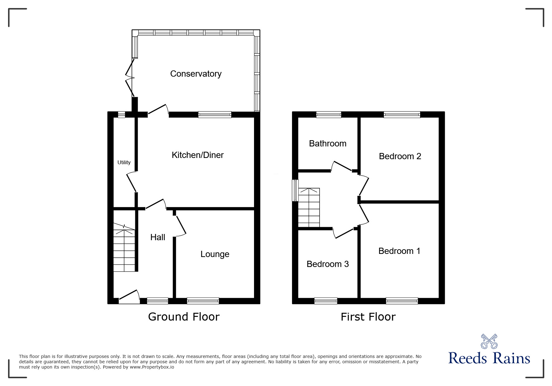 Floorplan of 3 bedroom Semi Detached House for sale, Trenton Road, Batley, West Yorkshire, WF17