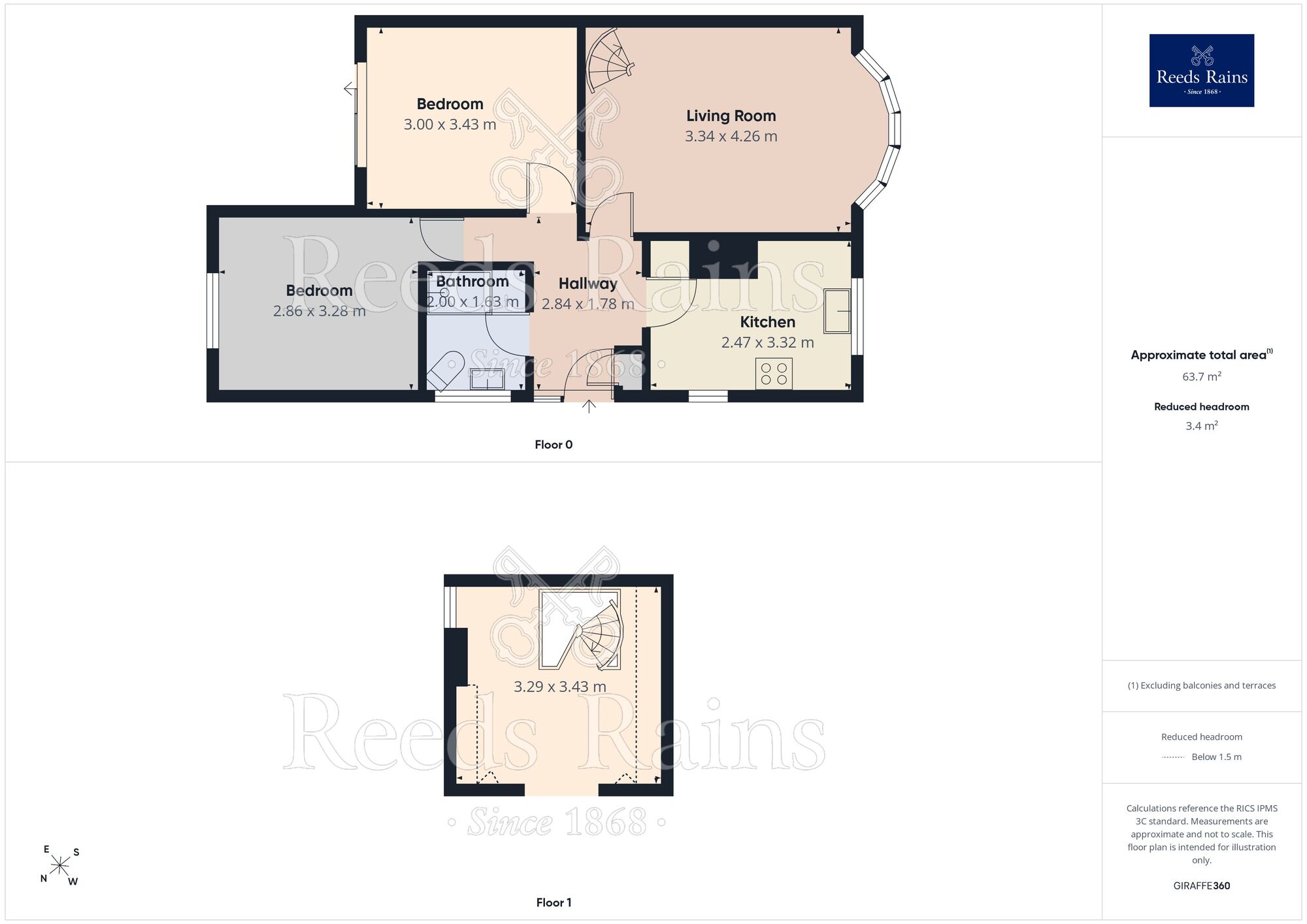 Floorplan of 2 bedroom Semi Detached Bungalow for sale, Pyenot Avenue, Cleckheaton, West Yorkshire, BD19