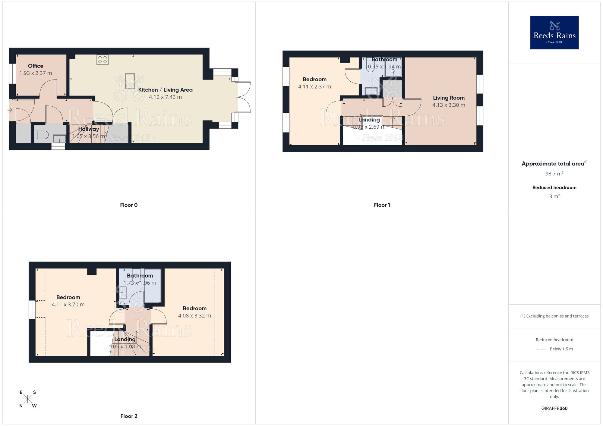 Floorplan of 3 bedroom Semi Detached House for sale, Heathfield Lane, Birkenshaw, West Yorkshire, BD11