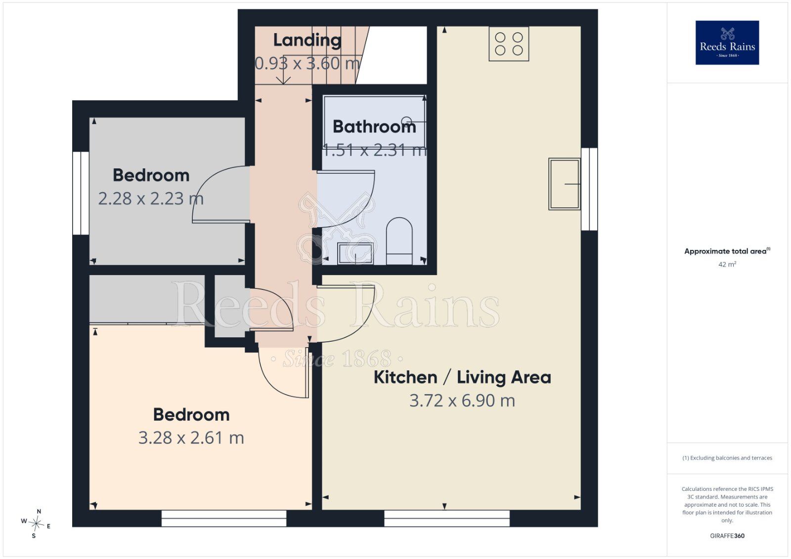 Floorplan of 2 bedroom Flat for sale, Halifax Road, Liversedge, West Yorkshire, WF15
