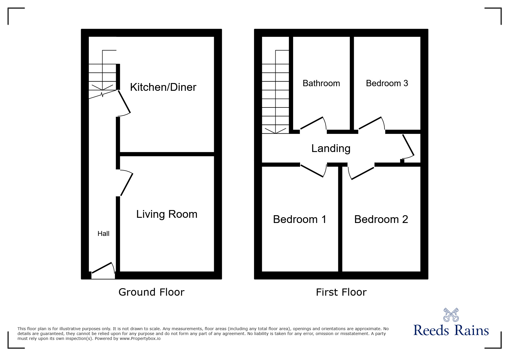 Floorplan of 3 bedroom Mid Terrace House to rent, Huddersfield Road, Wyke, West Yorkshire, BD12