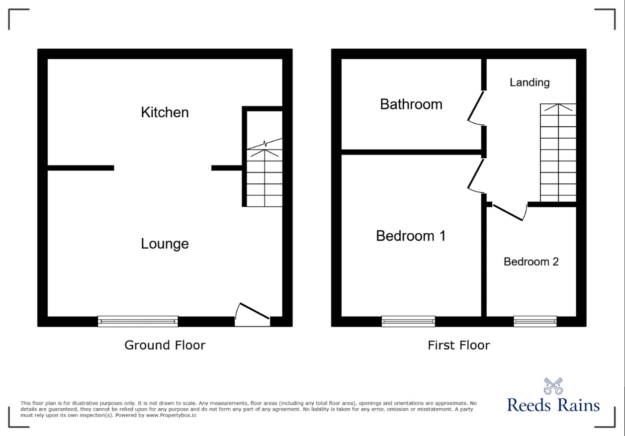 Floorplan of 2 bedroom Mid Terrace House for sale, Bradford Road, Batley, West Yorkshire, WF17