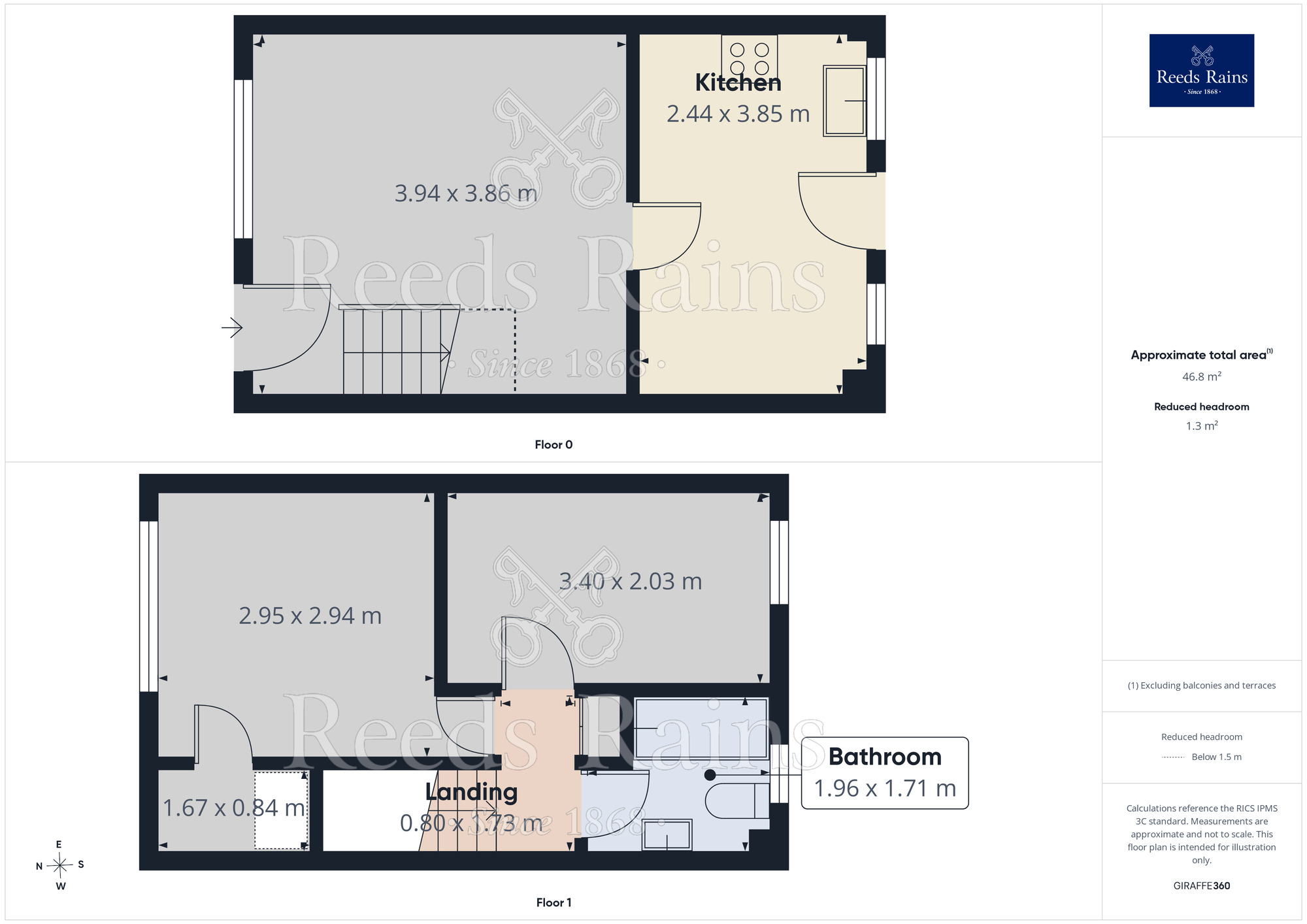 Floorplan of 2 bedroom End Terrace House for sale, Darley Road, Liversedge, West Yorkshire, WF15